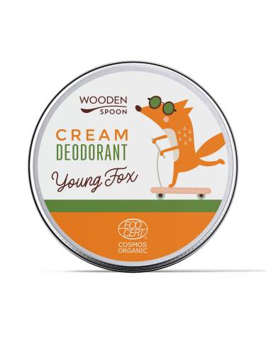 Deodorant crema pentru tineri Young Fox, eco-bio, 60ml, Wooden Spoon