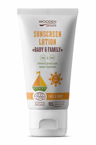 Lotiune protectie solara, SPF 30, eco-bio, 150 ml, Wooden Spoon