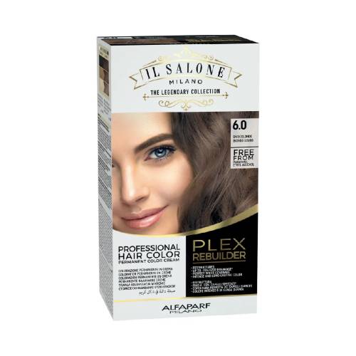 Vopsea permanenta Il Salone Plex Rebuilder Nr. 6.0 Dark Blonde, 100ml, Alfaparf