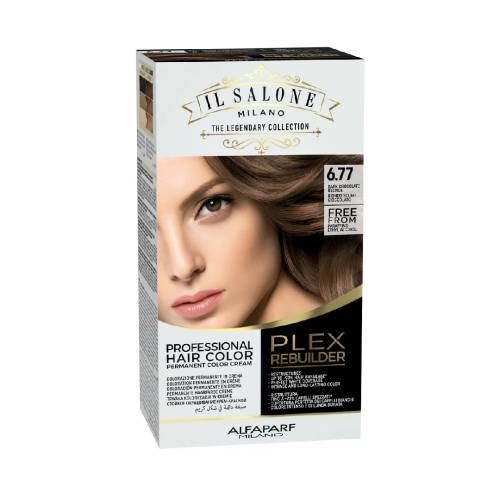 Vopsea permanenta Il Salone Plex Rebuilder Nr. 6.77 Dark Chocolate Blonde, 100ml, Alfaparf