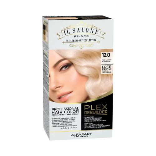 Vopsea permanenta Il Salone Plex Rebuilder Nr. 12.0 Pure Platinum, 100ml, Alfaparf