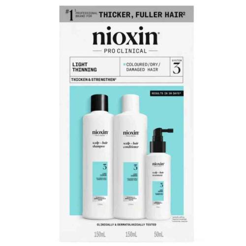 Set anti-cadere pentru par vopsit Pro Clinical System 3, Nioxin