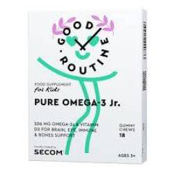 Pure Omega-3 Jr, 18 jeleuri, Good Routine - Secom