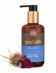 Gel de dus ayurvedic cu trandafir si vetiver, eco-bio, 250 ml, Soultree