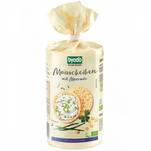 Vafe din porumb cu sare, fara gluten, eco-bio, 120g - Byodo