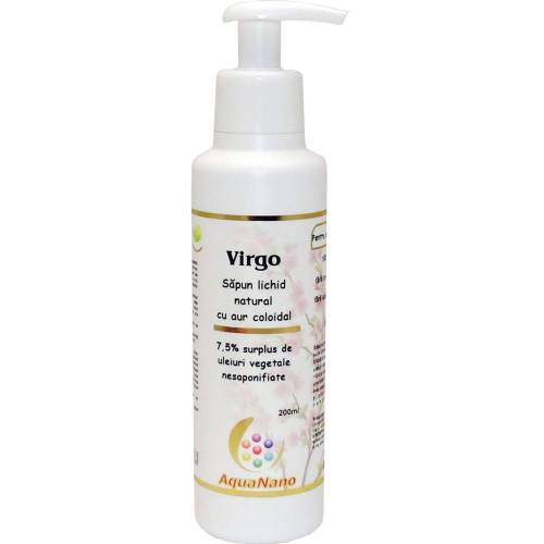 SAPUN LICHID NATURAL CU AUR COLOIDAL VIRGO 200ml, AQUANANO