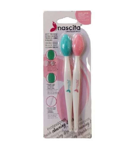 Set de perii pentru curatare faciala in profunzime, 2 bucati, Nascita