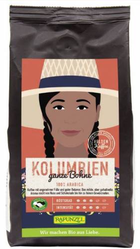 Cafea Arabica boabe Columbia Eco-Bio 250g - Rapunzel