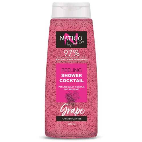 Gel de dus exfoliant cu extract de strugure Cocktail, 300ml, Natigo By Nature