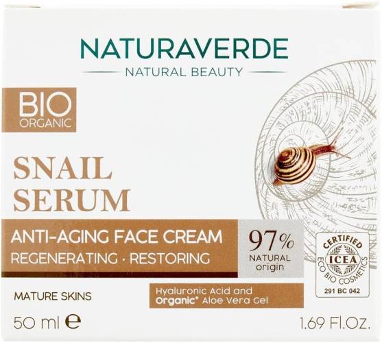 Crema de fata antirid bio cu extract de melc, 50ml, Natura Verde