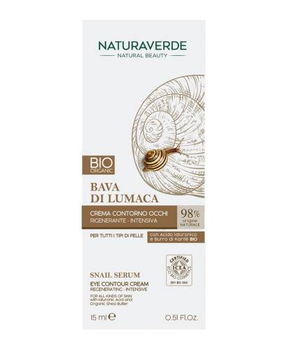 Crema de ochi bio cu extract de melc, 15ml, Natura Verde