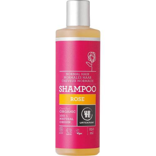 Sampon cu trandafir  pentru par normal, eco-bio, 250 ml, Urtekram
