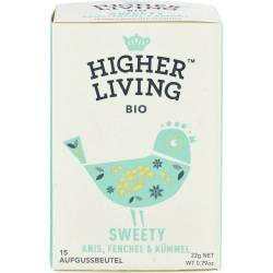Ceai cu anason, fenicul si chimen, eco-bio, 15 plicuri, Higher Living
