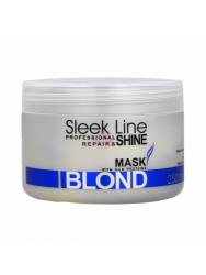Masca pentru par blond cu pigment neutralizant albastru, 250ml, Sleek Line