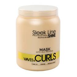 Masca pentru par ondulat Waves & Curls, 1000ml, Sleek Line