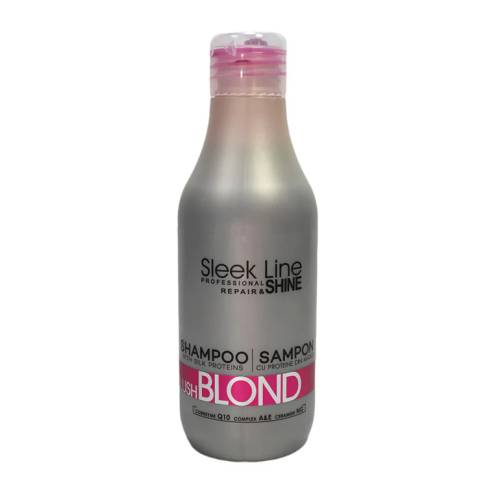 Sampon Blond Blush cu pigment neutralizant roz, 300ml, Sleek Line