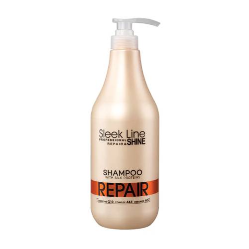 Sampon reparator pentru par deteriorat, 1000ml, Sleek Line