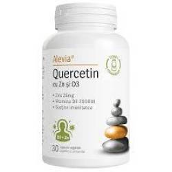 Quercetin cu Zinc si Vitamina D3, 30 capsule vegetale, Alevia