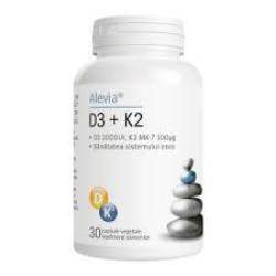 Vitamina D3 + K2, 30 capsule vegetale, Alevia