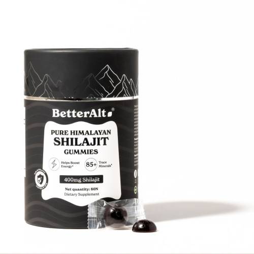 Pure Himalayan Shilajit Gummies, Jeleuri de Shilajit din Himalaya, 60 Jeleuri, Better Alt - GNC