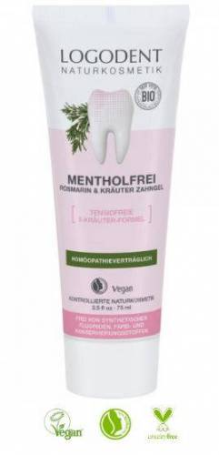 Pasta de dinti gel fara mentol cu rozmarin si plante 75ml - Logodent