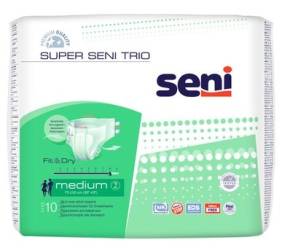 Scutece pentru adulti Super Seni Trio Large, 10 bucati, Seni