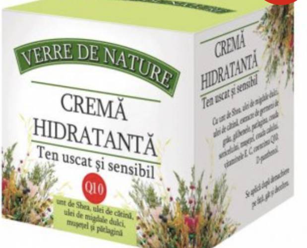 Crema hidratanta pentru ten uscat si sensibil cu unt de Shea 50ml - Manicos