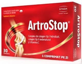 Walmark ArtroStop cu colagen - 30 comprimate masticabile