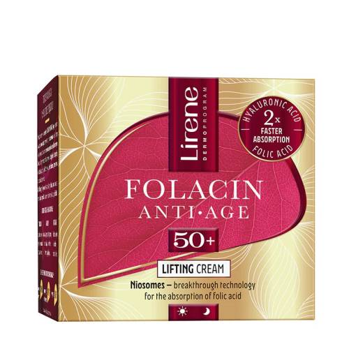 Crema anti-age cu efect de lifting 50+ Folacin, 50ml, Lirene