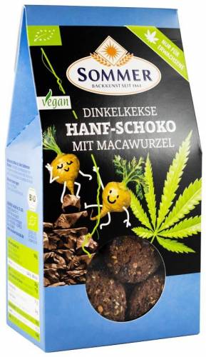 Biscuiti din grau spelta cu canepa si pudra de Maca, eco-bio 150g SOMMER