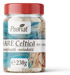 Sare celtica grunjoasa, nerafinata, neiodata, 230 g, Pronat