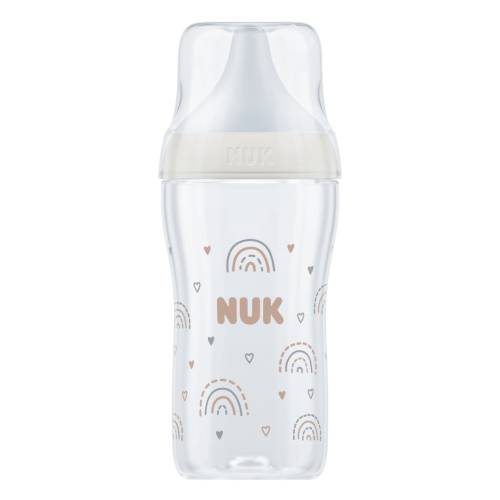 Biberon Perfect Match, Curcubeu, tetina marimea M, 260ml, Nuk