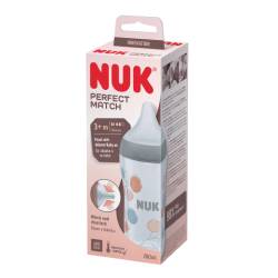 Biberon Perfect Match, tetina marimea M, 3+ luni, 260ml, Nuk