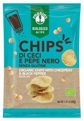 CHIPSURI DE NAUT SI PIPER NEGRU, fara gluten, eco-bio, 40g, Probios