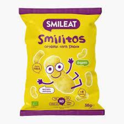 Crackers cu porumb, naut linte si morcov, Smilondas, + 15 luni, eco-bio, 25 g, Smileat