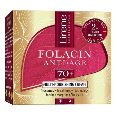 Crema anti-age cu efect intens nutritiv 70+ Folacin, 50ml, Lirene