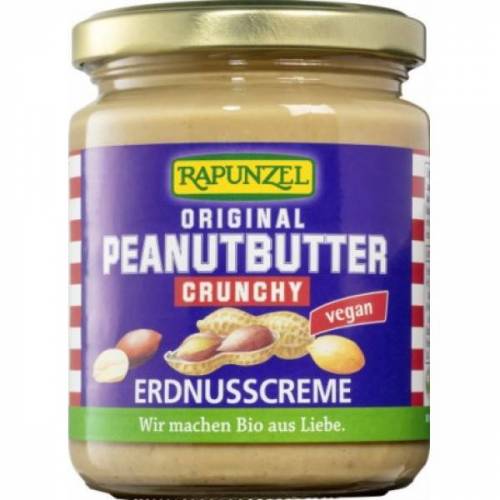 Unt de arahide Crocant, eco-bio, 250g - Rapunzel