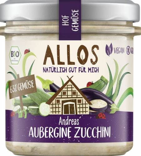 Crema tartinabila cu vinete si zucchini Fara Gluten Eco-Bio 135g - Allos