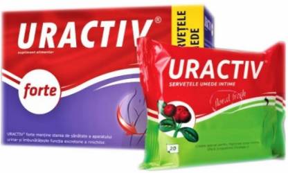Uractiv Forte - 10 capsule + servetele umede (pachet promo) Terapia