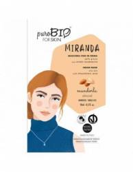 Masca crema pentru ten gras, Miranda, cu migdale, 10ml, PuroBio