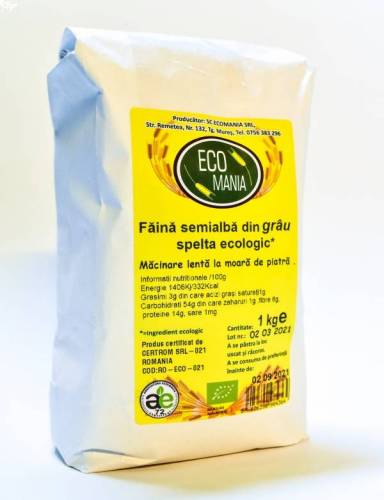 Faina spelta semialba, eco-bio, 1000g - Ecomania