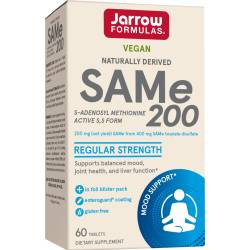 SAM-e 200mg, 60 tablete, Suport Natural pentru Ficat, Creier si Articulatii, Jarrow