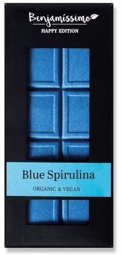 Ciocolata cu spirulina albastra, eco-bio, 60g - Benjamissimo