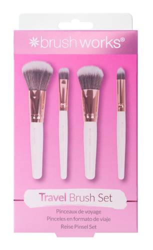 Set 4 pensule editie Travel Alb & Auriu, 1 bucata, Brushworks