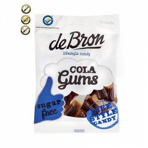 Jeleuri gumate cu aroma de cola, fara zahar, 100g - DeBron