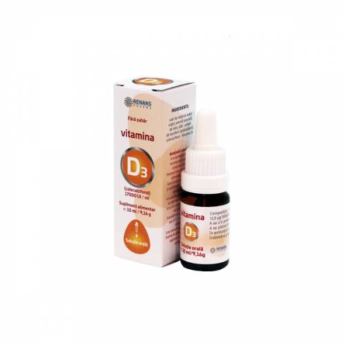 VITAMINA D3, solutie 17000 UI/ml, 10ml, RENANS PHARMA