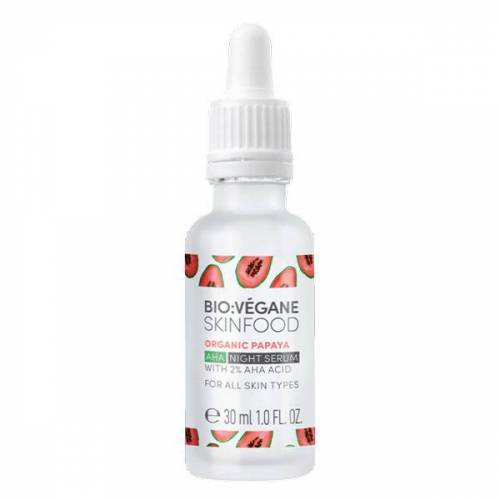 Serum de noapte cu papaya si 2% acizi aha pentru toate tipurile de ten, 30ml - Bio:Vegane Skinfood