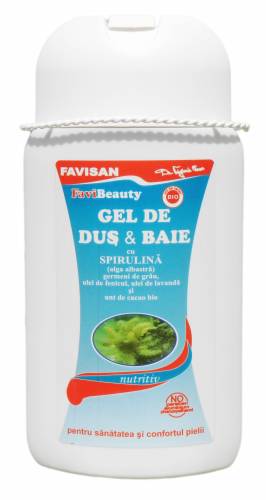 GEL DE DUS si BAIE CU SPIRULINA FAVIBEAUTY, 300ml, Favisan