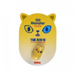 Dispozitiv de masaj facial cu piatra vulcanica anti-sebum Monster Matte Yellow, 1 bucata, Haruen