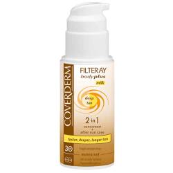 Lapte de corp Filteray Body Deep Tan Milk SPF 30, 150ml, Coverderm